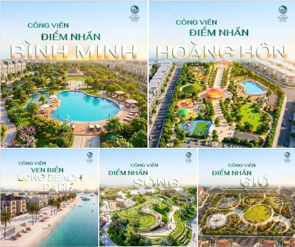 Hệ thống công viên khu vịnh Thiên Đường - Vin Hạ Long Xanh